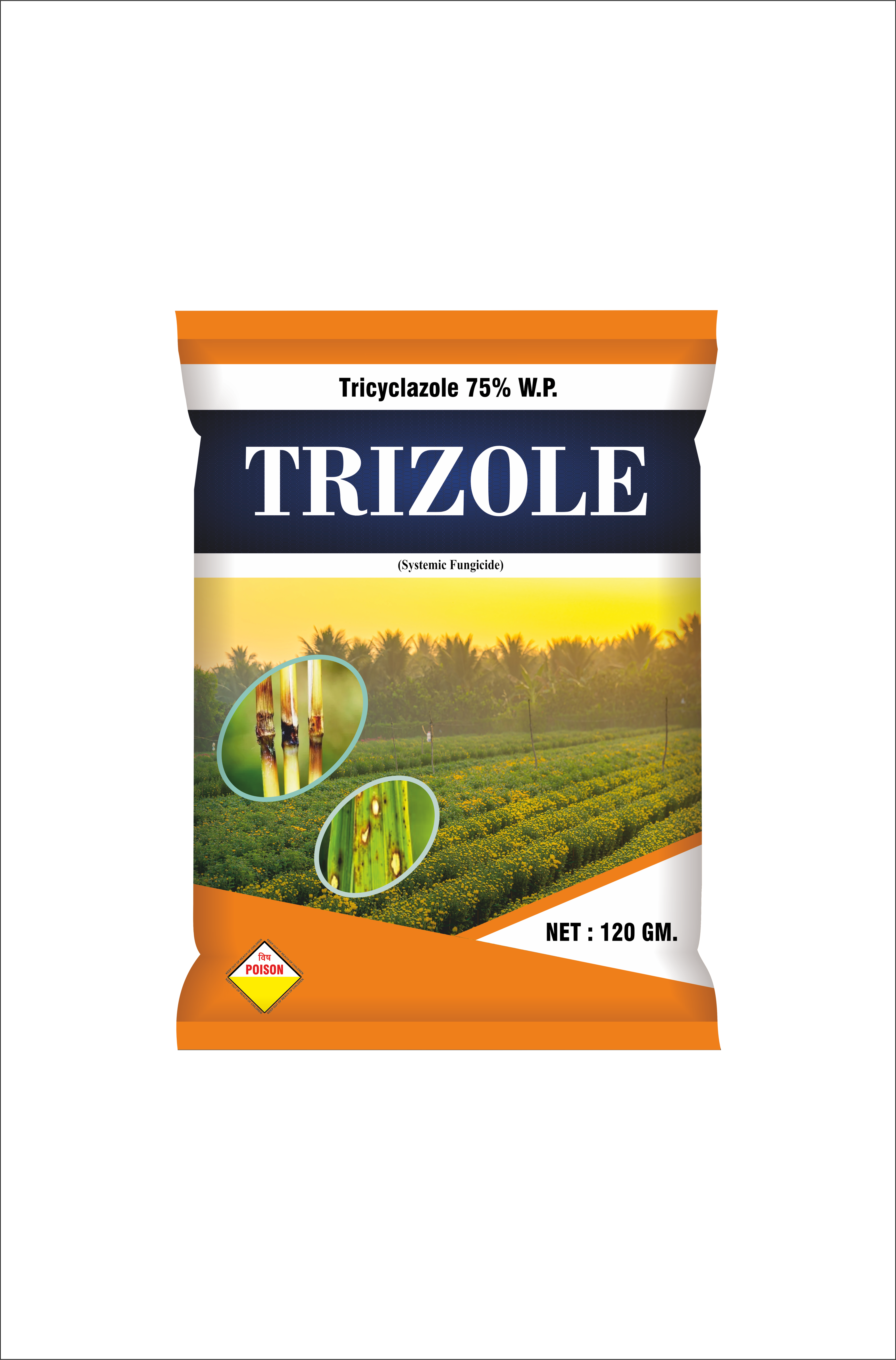 Tricyclazole 75% WP TRIZOLE Systemic Paddy Blast Fungicide for Rice Blast Control