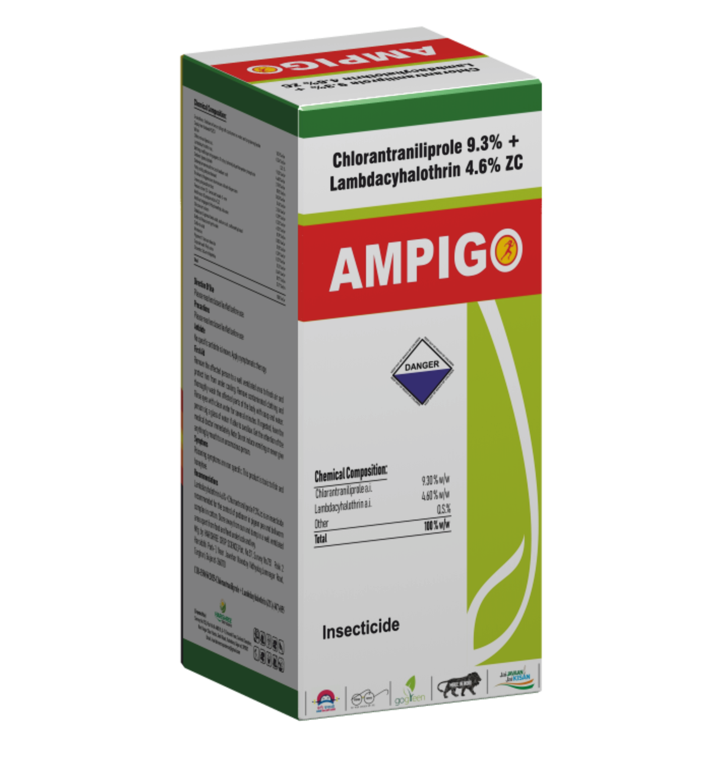 AMPIGO Chlorantraniliprole 9.3% + Lambda Cyhalothrin 4.6% ZC Insecticide