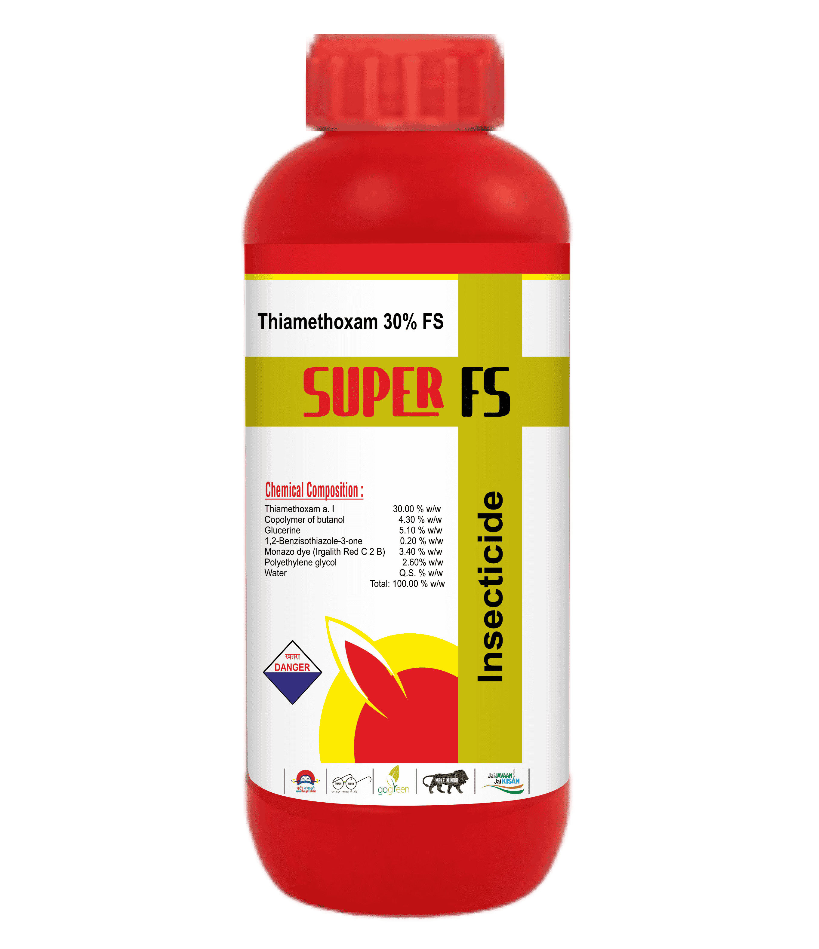 Super FS bottle image for Thiamethoxam 30% FS seed treatment insecticide